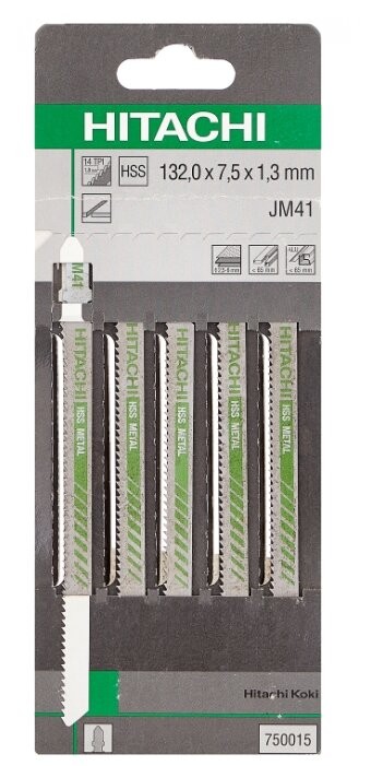 Набор пилок для лобзика Hitachi JM41 750015 5 шт.