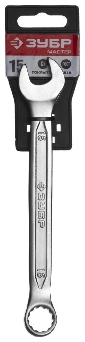ЗУБР ключ комбинированный 15 мм 27087-15