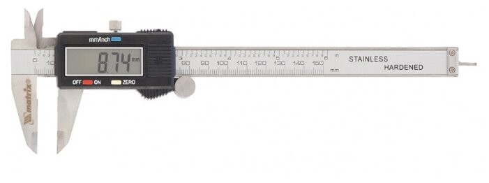 Цифровой штангенциркуль matrix 31611 150 мм, 0.01 мм