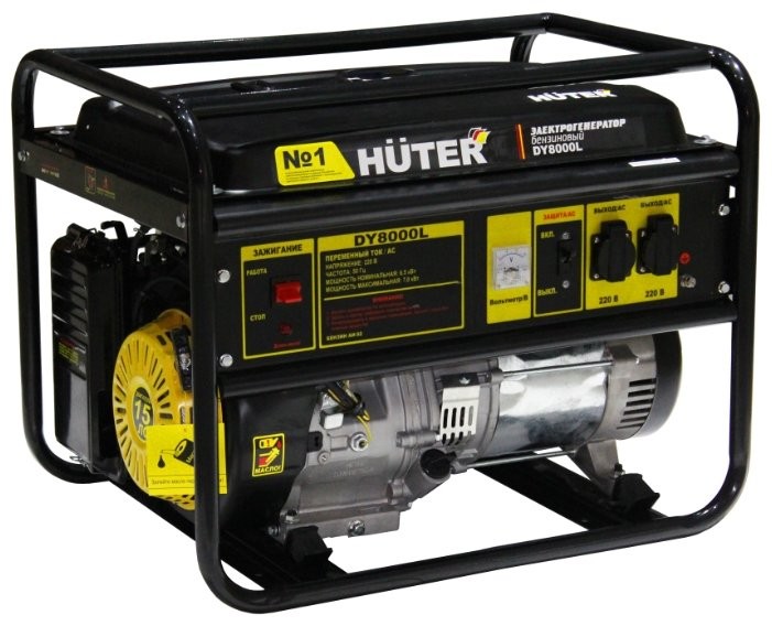 Бензиновый генератор Huter DY8000L (6500 Вт)