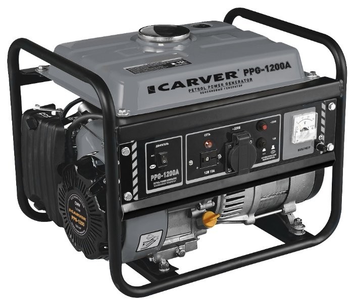 Бензиновый генератор Carver PPG-1200A (900 Вт)