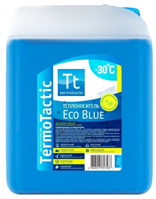 Теплоноситель пропиленгликоль TermoTactic EcoBlue - 30°