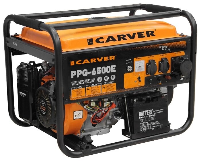 Бензиновый генератор Carver PPG-6500E (5000 Вт)