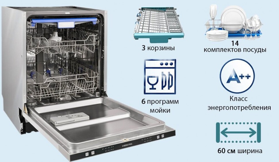 Посудомоечная машина HIBERG I66 1431 Посудомоечная машина HIBERG I66 1431